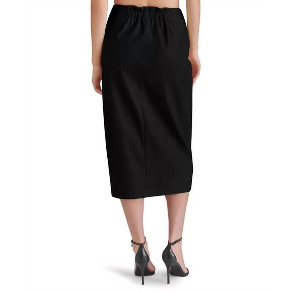 NEW STEVE MADDEN navia midi skirt in black - Picture 3 of 5